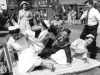 The Mayor of Dartford, Martin Mason, joins in the fun at the League of Friends Garden Party. Bow Arrow. 1957