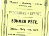 Fete Programme 1921