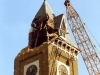 The Clock Tower being demolished 1997. Each clock face was 6 ft in diameter. The bell in the tower weighed 8.25 cwt.