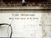 Inscription above door. 'This hospital was erected AD 1883 by the Corporation of the City of London'