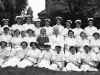 1958. Group PTS Student Nurses. Miss East (Sister Tutor), Alec Walker (ex RAMC)