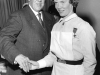 1962. Presentation of the gold medal to Miss Rosemary Burch by Sir Cecil Wakeley