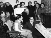 Gift from the Friends. Explaining how the new television set works is Mr H J Roberts, Chairman of the Hospital's League of Friends.1955.